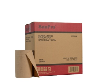 SanPro® Brown Hand Roll Towel Cs/12rls x 205'